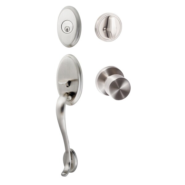Sure-Loc Hardware Sure-Loc Hardware Aspen Handleset, Bergen Round Handset Trim, Satin Nickel AN507-BG-RD 15 - main